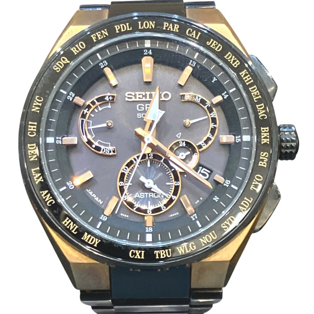 Seiko SEIKO wristwatch, total weight 120.4g, titanium, radio-controlled solar...